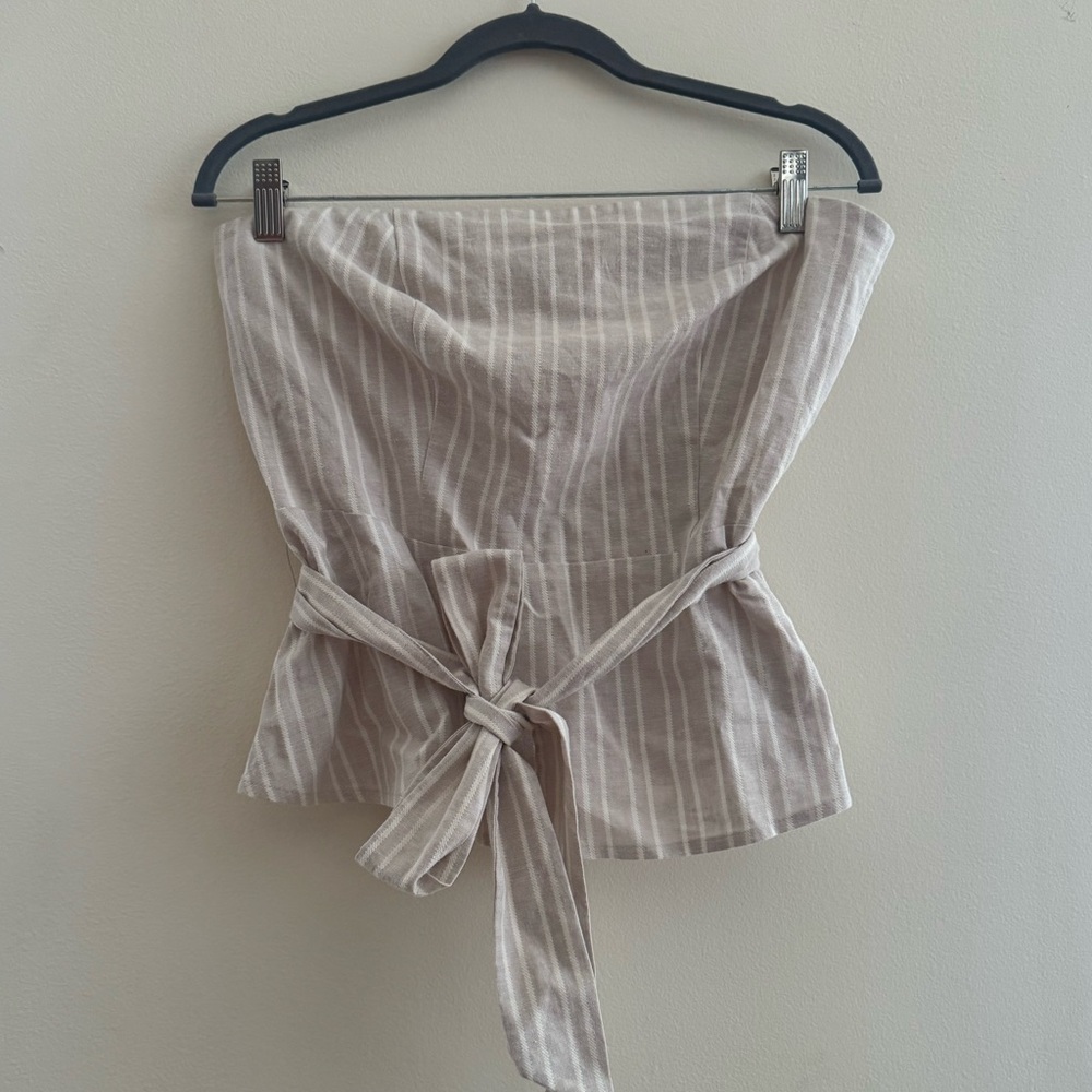 Ann Taylor Strapless Tie Blouse